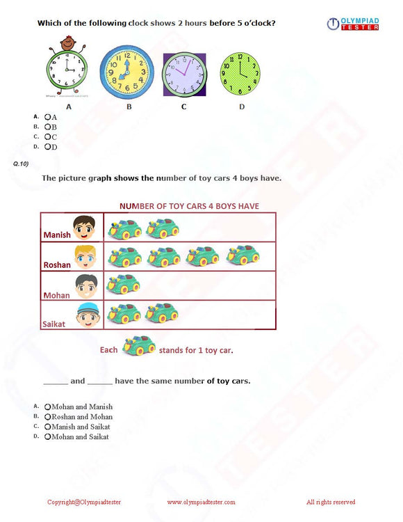 Class 1 Maths higher order thinking HOTS - Numerals - PDF Worksheet 01