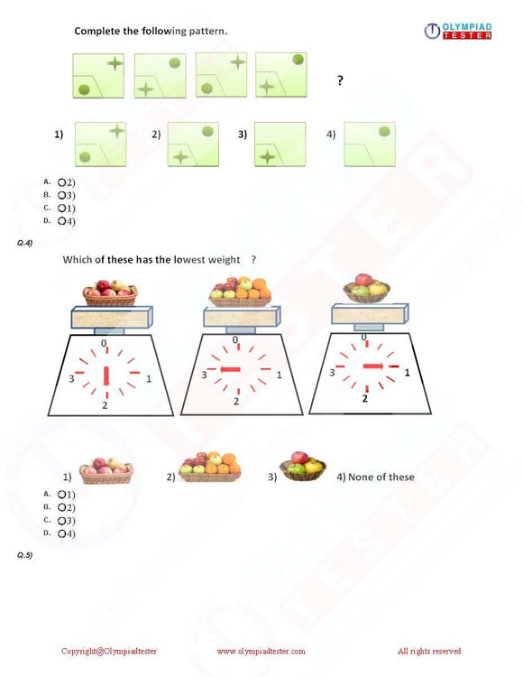 Class 2 Maths HOT - PDF Worksheet 03 - Olympiad tester