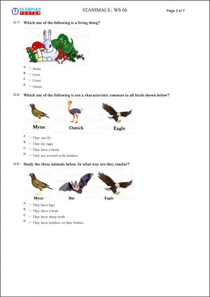 Class 2 Science HOTS - Animals - Worksheet 06
