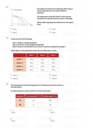 Class 4 NSO Science Olympiad sample paper - Worksheet 4