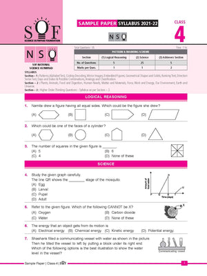 Class 4 NSO official Sample question paper