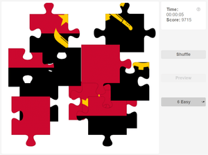 Online jigsaw puzzle - Country flag of Angola