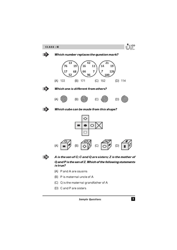 Cyber Olympiad for Class 9 - Sample question paper 03