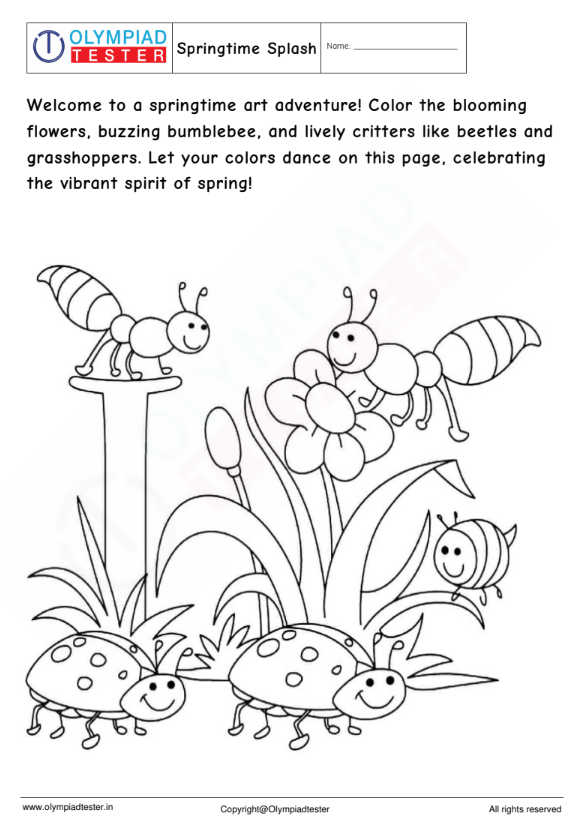 Free Printable Spring Coloring Pages : Coloring Delight | Olympiad tester