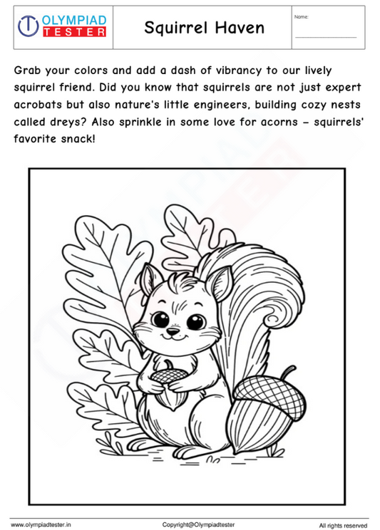 Squirrel Coloring Page