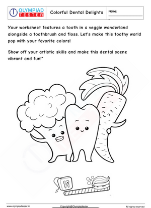 Colorful Dental Delights: Brush, Floss, and Veggies Galore!