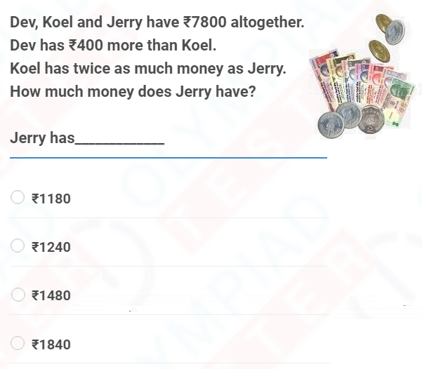 Class 3 Maths Money Question Bank Olympiad Tester class-3-maths-money-question-bank-olympiad-tester