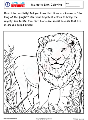 Majestic Lion Coloring Page