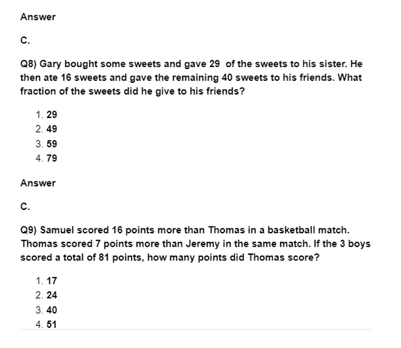 Maths Olympiad Study Material for Class 4