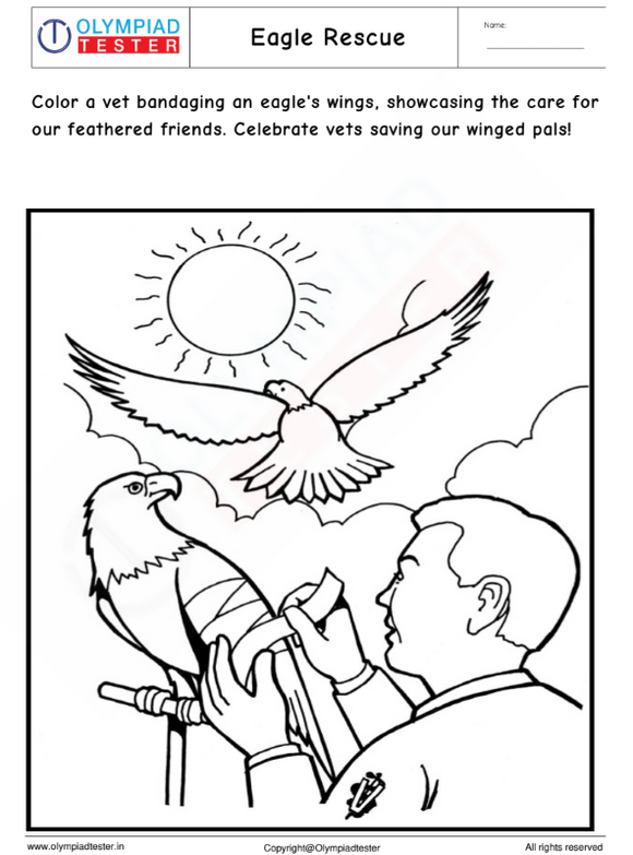 Vet coloring page : Eagle Rescue!