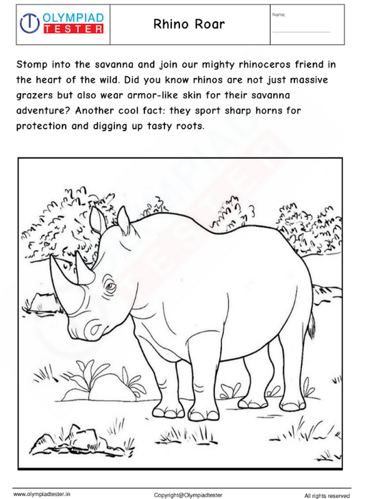 Rhinoceros Coloring Page