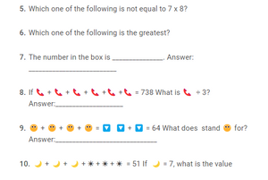 IMO question paper class 3