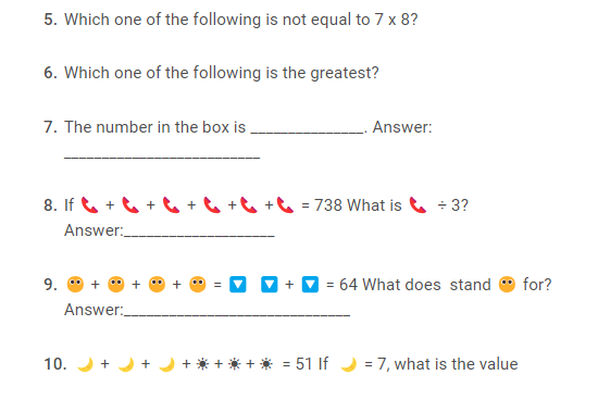 imo question paper class 3