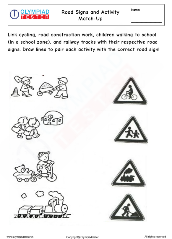 Road Safety Signs Worksheets