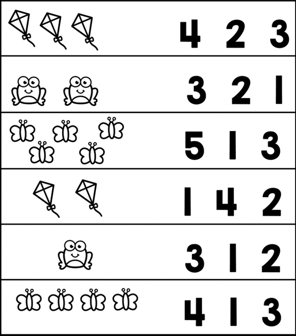 Couning Practice - Kindergarten worksheet