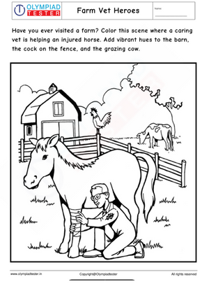 Veterinarian coloring page : Farm Vet Heroes