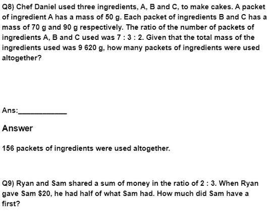 Class 6 Maths - Ratio