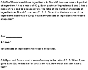 Class 6 Maths - Ratio - set 02