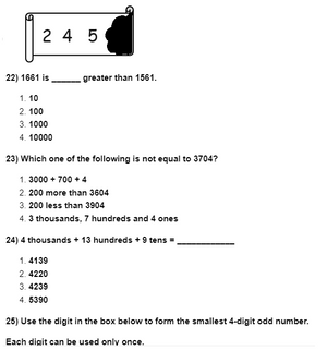 Class 3 Maths Worksheet for Maths Olympiads, IMO