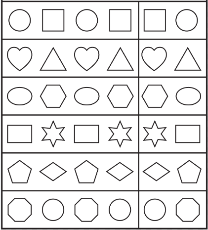Unraveling AB Patterns - Kindergarten Worksheet