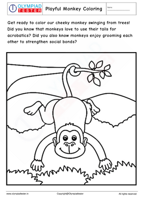 Playful Monkey Coloring Page