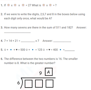 Math for Class 3