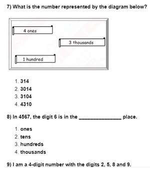 Numerals, Number names and Number Sense for Class 3 IMO