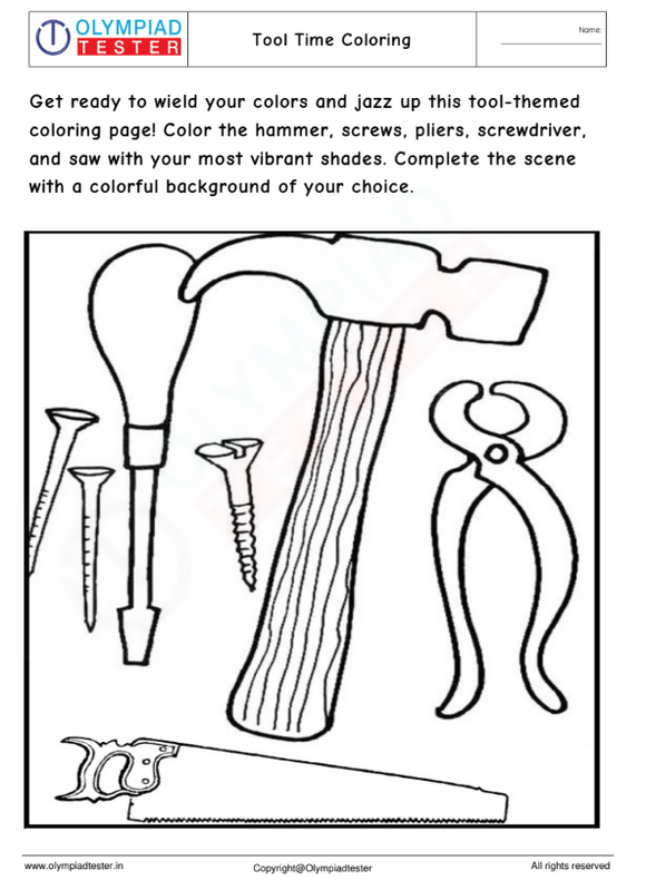 Tools Coloring Page 