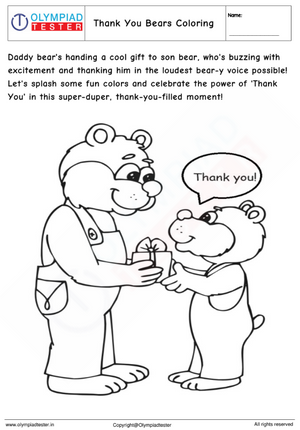 Saying Thank You coloring page