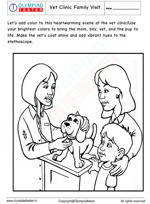 veterinarian coloring page