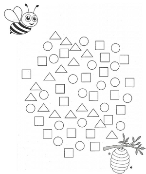 Kindergarten Shape Maze : Bee's Triangle Quest