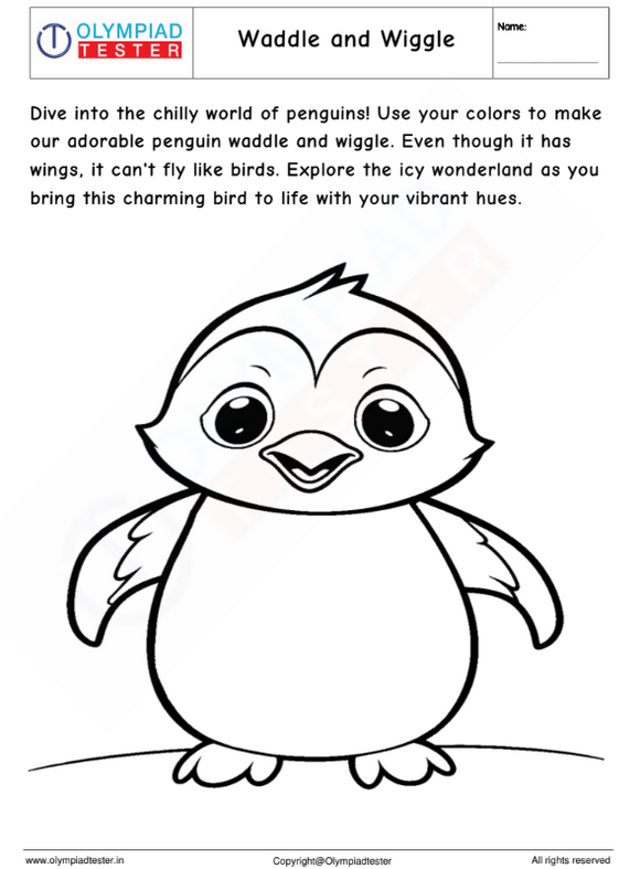  Penguin Coloring Page