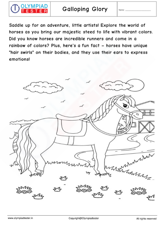  Horse Coloring Page