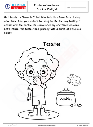 Kindergarten Coloring Worksheet : Sense of Taste