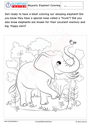 Fun with Elephants Coloring Page