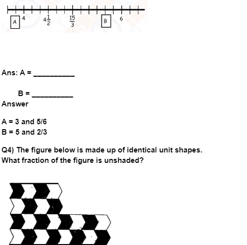Class 4 Fractions Worksheet