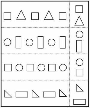 Kindergarten Pattern Worksheet : Shape Detective