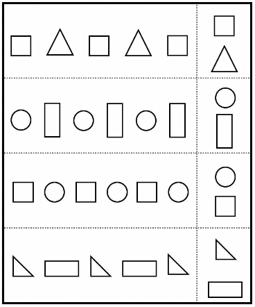 Kindergarten Pattern Worksheet