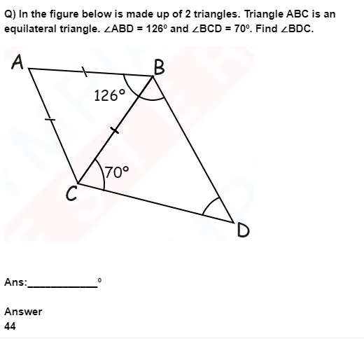 Class 5 Maths - Measurement of angles - Test 01