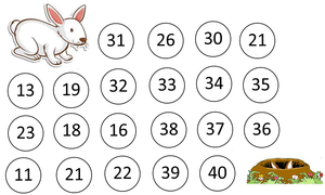 Bunny Number Sequence Maze