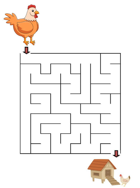 Download this free printable maze worksheet for kindergarten as PDF.