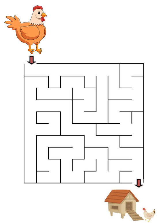 Download this free printable maze worksheet for kindergarten as PDF.