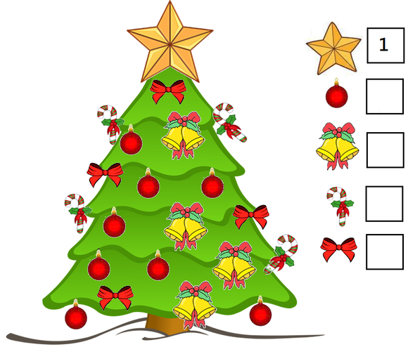 Download and print this free Christmas worksheet for kindergarten in PDF form.