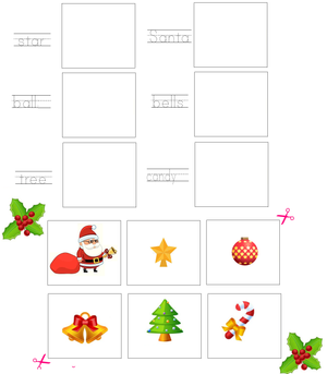 Free Kindergarten Worksheets  - Christmas 16