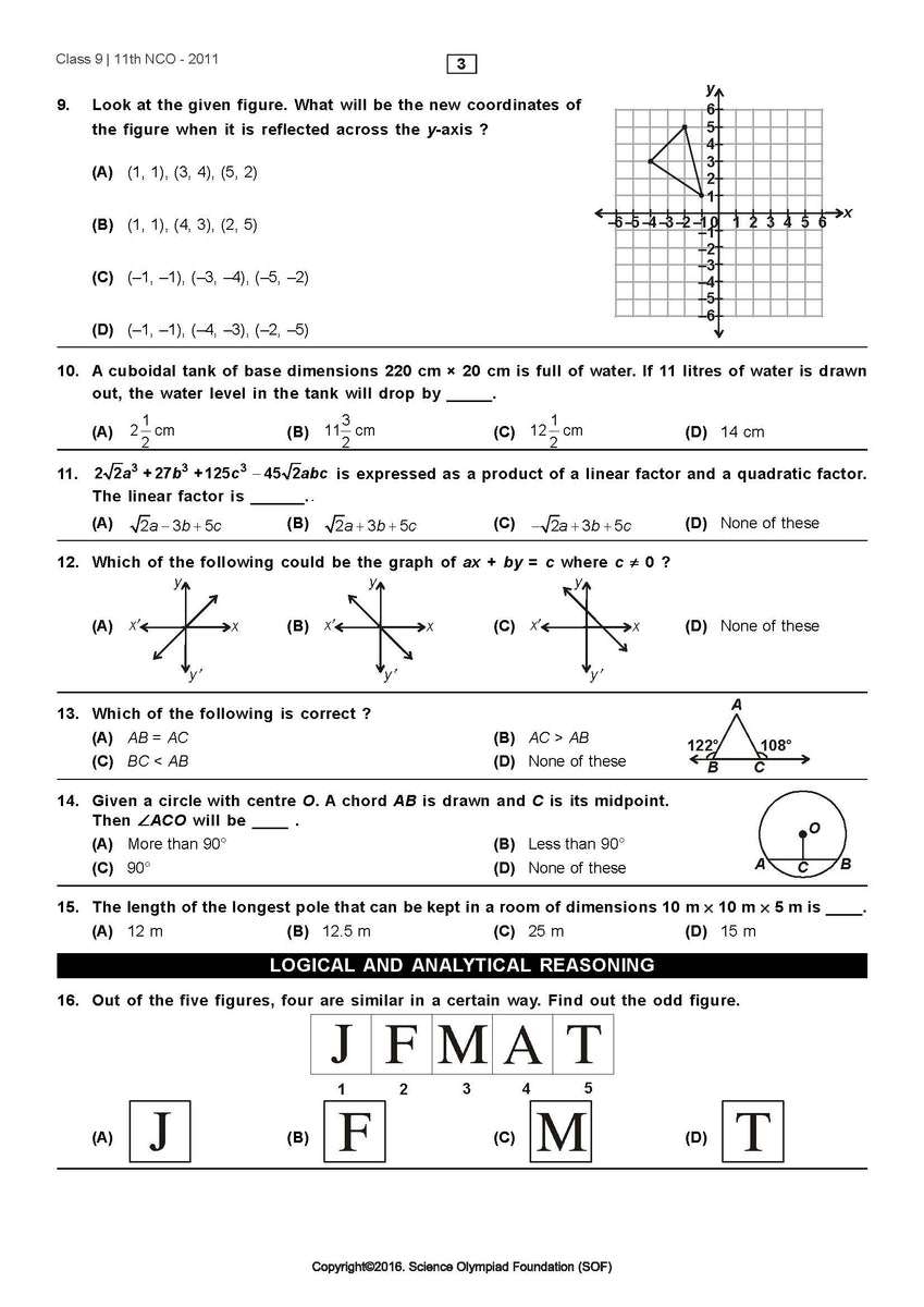Class 9 Cyber Olympiad - Sample question paper 02 | Olympiad tester