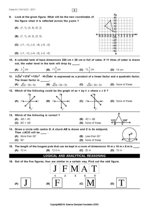 Class 9 Cyber Olympiad - Sample question paper 02