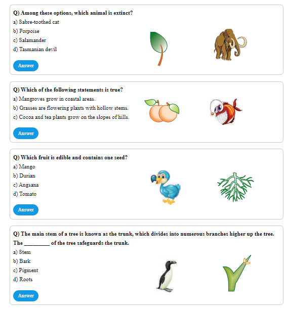 Class 3 GK Questions and answers - Plants and animals