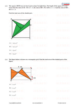 Class 7 Maths - Perimeter and area - Worksheet 03