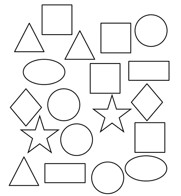 Download and print kindergarten math worksheet on shapes.