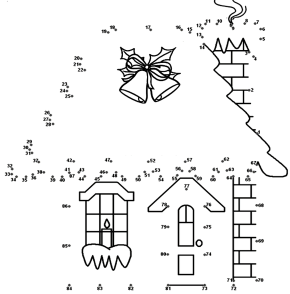 This is a free connect the dots kindergarten worksheet on christmas theme.